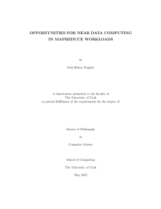OPPORTUNITIES FOR NEAR DATA COMPUTING IN MAPREDUCE WORKLOADS