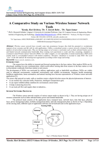 A Comparative Study on Various Wireless Sensor Network Tools  Konda. Hari Krishna,