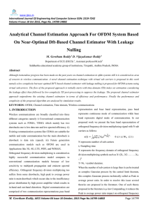Analytical Channel Estimation Approach For OFDM System Based
