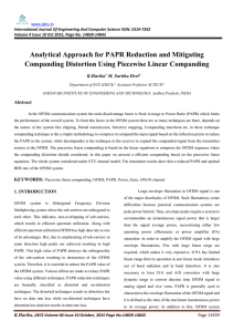 Analytical Approach for PAPR Reduction and Mitigating