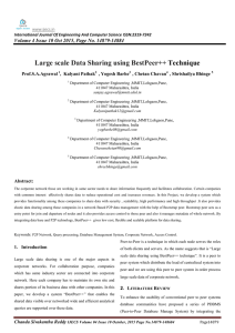 Large scale Data Sharing using BestPeer++  Technique