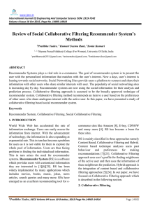 Review of Social Collaborative Filtering Recommender System’s Methods