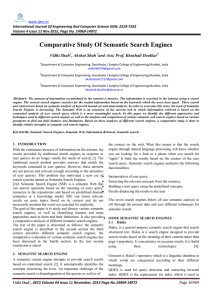 Comparative Study Of Semantic Search Engines Vidhi Shah , Akshat Shah