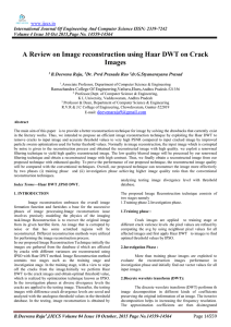 A Review on Image reconstruction using Haar DWT on Crack Images