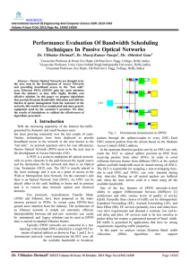 Performance Evaluation Of Bandwidth Scheduling Dr. Vibhakar Shrimali
