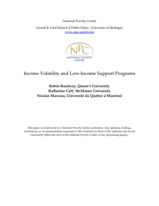 Income Volatility and Low‐Income Support Programs 