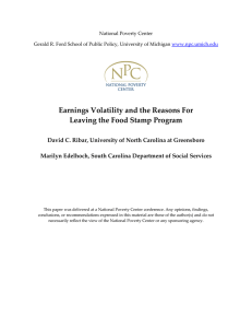 Earnings Volatility and the Reasons For   Leaving the Food Stamp Program 