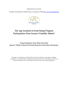   The Age Gradient in Food Stamp Program  Participation: Does Income Volatility Matter?