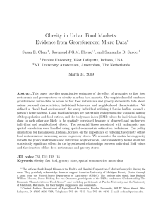 Obesity in Urban Food Markets: Evidence from Georeferenced Micro Data