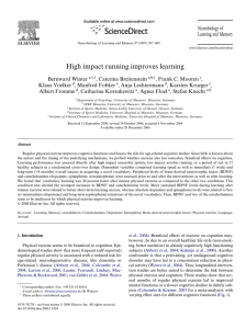 High impact running improves learning
