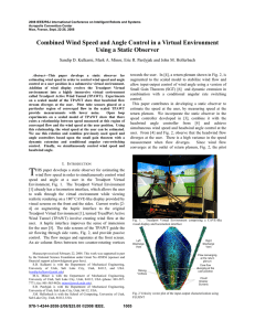 Combined Wind Speed and Angle Control in a Virtual Environment