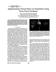 Implementing Virtual Stairs on Treadmills Using Torso Force Feedback 50