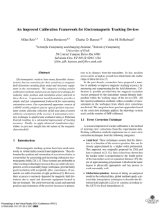 An Improved Calibration Framework for Electromagnetic Tracking Devices
