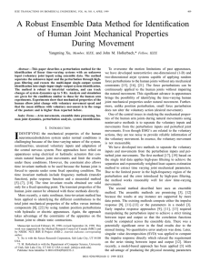 A Robust Ensemble Data Method for Identification During Movement Yangming Xu,