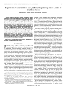 Experimental Characterization and Quadratic Programming-Based Control of Brushless-Motors