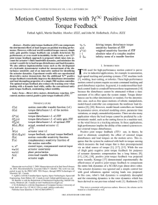 Motion Control Systems with Positive Joint Torque Feedback , Member, IEEE