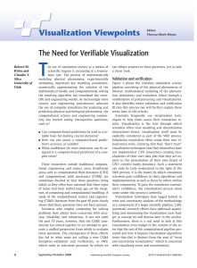 T Visualization Viewpoints The	Need	for	Verifi	able	Visualization