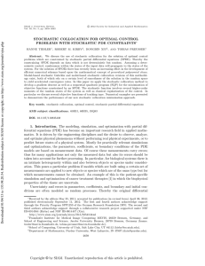 STOCHASTIC COLLOCATION FOR OPTIMAL CONTROL PROBLEMS WITH STOCHASTIC PDE CONSTRAINTS