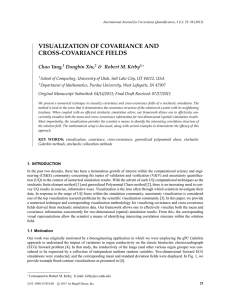 VISUALIZATION OF COVARIANCE AND CROSS-COVARIANCE FIELDS Chao Yang, Dongbin Xiu,