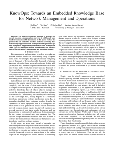 KnowOps: Towards an Embedded Knowledge Base for Network Management and Operations