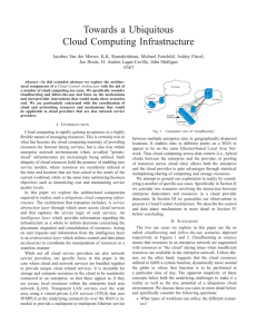 Towards a Ubiquitous Cloud Computing Infrastructure