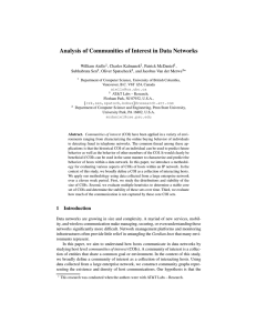 Analysis of Communities of Interest in Data Networks