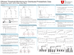 Efficient Threshold Monitoring for Distributed Probabilistic Data