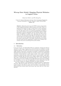 Wiccap Data Model: Mapping Physical Websites to Logical Views