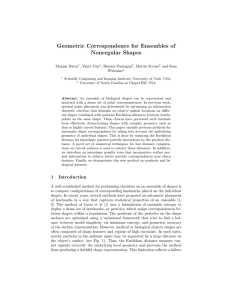 Geometric Correspondence for Ensembles of Nonregular Shapes Manasi Datar , Yaniv Gur