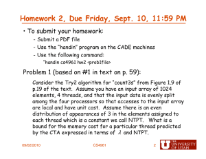 Homework 2, Due Friday, Sept. 10, 11:59 PM