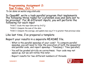Programming Assignment 2: Due Friday, Oct. 7