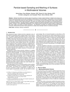 Particle-based Sampling and Meshing of Surfaces in Multimaterial Volumes