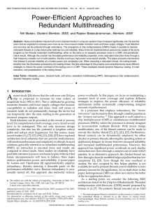 Power-Efficient Approaches to Redundant Multithreading