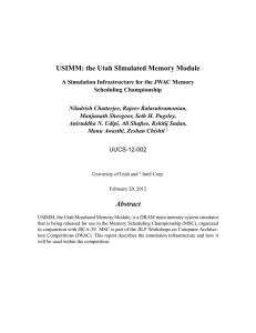 USIMM: the Utah SImulated Memory Module