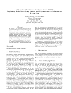 Exploiting Role-Identifying Nouns and Expressions for Information Extraction
