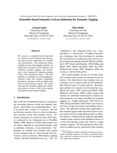 Ensemble-based Semantic Lexicon Induction for Semantic Tagging