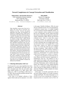 Toward Completeness in Concept Extraction and Classification