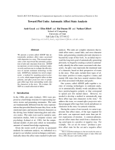 Toward Plot Units: Automatic Affect State Analysis