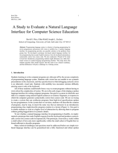 A Study to Evaluate a Natural Language