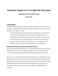 Economic Impact of a 1-in-100 Year Hurricane Department of Financial Services