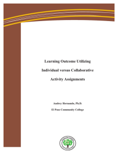 Information Technology Solutions Learning Outcome Utilizing Individual versus Collaborative Activity Assignments