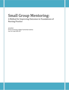 Small Group Mentoring: A Method for Improving Outcomes in Foundations of