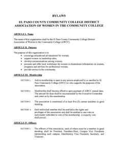 BYLAWS EL PAS0 COUNTY COMMUNITY COLLEGE DISTRICT