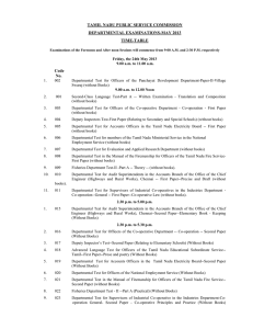 TAMIL NADU PUBLIC SERVICE COMMISSION DEPARTMENTAL EXAMINATIONS-MAY 2013 TIME-TABLE