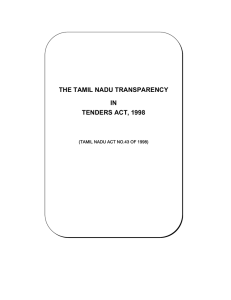 THE TAMIL NADU TRANSPARENCY IN TENDERS ACT, 1998