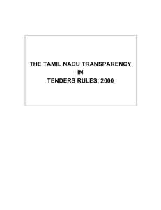 THE TAMIL NADU TRANSPARENCY IN TENDERS RULES, 2000