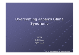 Overcoming Japan ’ s China Syndrome