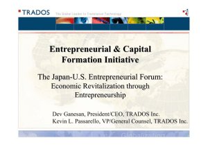 Entrepreneurial &amp; Capital Formation Initiative The Japan -