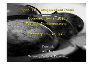 Japan - U.S. Entrepreneurial Forum Economic Revitalization
