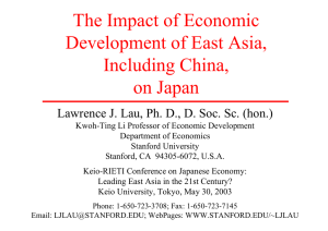 The Impact of Economic Development of East Asia, Including China, on Japan